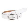 Produktbild: MIRROSI Ledergürtel Damen Herren Gürtel, Made in Italy, 3cm breit (Weiß (Silberne Schnalle), 95cm)