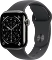 Produktbild: Apple Watch Series 11 GPS + Cellular 42 mm Titangehäuse Sport Band Schwarz M/L