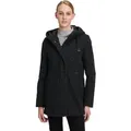 Produktbild: Wolljacke GIL BRET, Damen, Gr. 38, schwarz (schwarz, grau), Web, Obermaterial: 32% Baumwolle, 27% Polyester, 18% Wolle, 18% Polyacryl, 5% sonstige Fasern, unifarben, bequem Po-bedeckend, Rundhals, Jacken, mit Kapuze