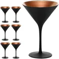 Produktbild: Stölzle-Lausitz Cocktailgläser Elements 240ml, Schwarz/Bronze, 6 Stück