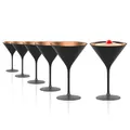 Produktbild: Stölzle Lausitz Elements Cocktailgläser Schwarz/Bronze 6er-Set 240 ml – Stilvolle Cocktail Gläser ideal für Martini & Manhattan – Martinigläser aus bleifreiem Kristallglas – Spülmaschinen- & stoßfest