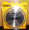 Produktbild: DeWALT DT 1961 Bau - Kreissägeblatt, 315/30 Z24 WZ Nagelfest, DT1961 Zimmerei