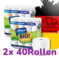 Produktbild: 2x Zartes 40 ROLLEN Toilettenpapier, 3-lagiges, Großes Sparpacket, WC