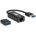 Produktbild: Tripp Lite U336-000-GB-CA USB-C/USB-A auf RJ45 Netzwerkadapter (Stecker auf Buchse), Gigabit-Ethernet 1 Gbit/s, USB 3.2 Gen 1, Windows & MacOS kompatibel, 3 Jahre Garantie