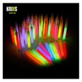 Produktbild: KNIXS 50er Pack Power-Knicklichter/Knicklicht (15cm) inkl. Spezialhaken und Befestigungsband im 6-Farb-Mix Leuchtend für Party, Festival, Outdoor oder als Dekoration