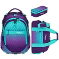 Produktbild: Elephant 3 Teile Set Schulrucksack Hero Signature Rucksack + Sporttasche + Mäppchen 12609 (Violet Cube (Lila-Türkis))