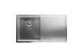 Produktbild: Klarstein Küchenspüle TitanSteel, rechteckig, 44/79 cm, Edelstahl Küchenspüle Einbauspüle Spülbecken Abtropffläche, Edelstahl Küchenspüle Einbauspüle Spülbecken Abtropffläche