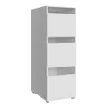 Produktbild: Forte WASHCAB 50, moderner Badezimmerschrank zur Aufbewahrung von Putz- und Waschutensilien, 3-türig, Badezimmer, Holzwerkstoff, Weiß, 50 cm breit x 143,3 cm hoch x 67,5 cm tief