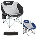 Produktbild: KINGCAMP MoonChair XL Camping Klapp Stuhl Garten Falt Sessel Kühltasche 150 kg Farbe: Black/Light Grey