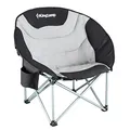 Produktbild: KingCamp MoonChair XL Camping Klapp Stuhl Garten Falt Sessel Kühltasche 150 kg Black/Light Grey
