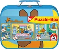 Produktbild: 2 x 26 + 2 x 48 Teile Schmidt Spiele Kinder Puzzle Die Maus Koffer 55597