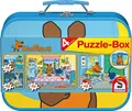 Produktbild: Schmidt Spiele 55597 Die Sendung mit der Maus 4er Kinder-Puzzle-Box Metallkoffer