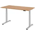 Produktbild: Hammerbacher-Sitz-Steh-Schreibtisch el.160x80cm Nussb.-VXDSM16/N/S