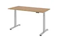 Produktbild: Stehschreibtisch, elektrisch höhenverstellbar, gerade, BxT 1600 x 800 mm, Nussbaum kaiserkraft