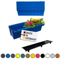 Produktbild: Paletten Blumenkasten 6er-Set Blau Einsatz zum An- & Einhängen Pflanzkasten