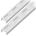 Produktbild: Element System WANDSCHIENE 2-reihig – stabile Aufhängeschienen zur flexiblen Montage von Regalsystemen, ideal für Wandregale – 50 cm, Stahl weiß, 2 Stück