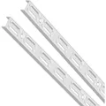 Produktbild: SB Lochschiene 2-reihig weiß, 50 cm lang, 2,5cm Regalschiene Wand vorgebohrt