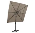 Produktbild: vidaXL Sonnenschirm Sonnenschirm mit Aluminium-Mast 4-lagig Taupe 250x250 cm