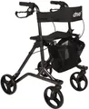 Produktbild: Drive Medical Torro Rollator mit Tasche, Rückengurt u. Stockhalter Anthrazit 