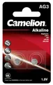 Produktbild: 1x 2er Blister Camelion Knopfzellen Uhren Batterien AG3 Alkaline 0% HG