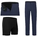 Produktbild: Fahrradhose PORVOO (mit gepolsterter Innenhose) Herren Radhose, robust, elastisch, Normalgrößen, peacoat blau blau normal | 50