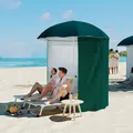 Produktbild: Outsunny Sonnenschirm Strandschirm Windschutz mit Seitenwand Strand 220cm