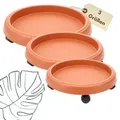 Produktbild: Pflanzenroller rund Rollbrett Pflanzen Blumentopf Untersetzer mit Rollen Blumenroller Pflanzenrolle Rolluntersetzer Wetterfest 30 cm