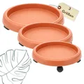 Produktbild: GarPet Gefäßroller Pflanzenroller rund Rollbrett Pflanzen Blumentopf Untersetzer mit Rollen Blumenroller Pflanzenrolle Rolluntersetzer 25 30 35 cm (30 cm)
