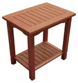 Produktbild: Jardinion Beistelltisch Balkon 50cm x 35cm x 50cm Santa Cruz Ablagetisch Abstelltisch Blumentisch Braun, Wohnzimmertisch, Blumentisch, Holztisch, Blumenhocker, Balkontisch