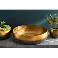 Produktbild: riess-ambiente Dekoschale ORIENT 52cm gold (Einzelartikel, 1 St), Wohnzimmer · Metall · handmade · Übertopf goldfarben 52 cm x 14 cm x 52 cm