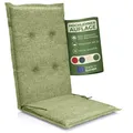 Produktbild: Hochlehner Auflage Florence– Gartenstuhlauflage Hochlehner, Sitzkissen Stuhl, Stuhlkissen & Outdoor Kissen für Gartenmöbel, Farbe:Grün, Anzahl:1