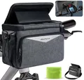 Produktbild: DigiRigi® Lenkertasche Kinder 5,2 L mit Lenkeradapter – wetterbeständig, Smartphone‑Halter (Touchscreen), abnehmbarer Schultergurt, verschließbares Innenfach, Reflektoren, Klettbefestigung für Fahrrad & E‑Bike