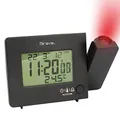Produktbild: Miraval Funk-Projektionswecker Funkuhr USB-Anschluss mit Projektion Temperatur & Datumsanzeige DCF automatische Zeitanpassung Kalenderwoche Funkwecker (Schwarz)