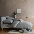 Produktbild: Fleuresse gewebte Edelflanell Bettwäsche Lech Denver grau 135x200 cm + 80x80 cm - grau