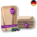 Produktbild: Waipur Bio Palmblatt Teller - 25 Teller Rechteckig 28x18 cm - Premium