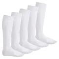 Produktbild: Footstar Herren & Damen Kniestrümpfe (5 Paar), Klassische Strümpfe aus Baumwolle - Everyday! - Weiß 35-38