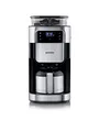 Produktbild: SEVERIN Filterkaffeemaschine mit Edelstahl-Mahlwerk und Thermokanne, feinste Mahlung und individuell auswählbarer Mahlgrad, 1000 W, für bis zu 8 Tassen / ca. 1 Liter, Schwarz, KA 4814