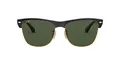 Produktbild: Ray Ban Unisex Sonnenbrille CLUBMASTER OVERSIZED, Gr. Large (Herstellergröße: 57), Schwarz (Gestell: schwarz, Gläserfarbe: grün klassisch, Umrandung der Gläser: gold 877)