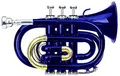 Produktbild: Classic Cantabile Brass TT-400 Bb-Taschentrompete (Messing, Schallbecher Durchmesser: 93 mm, Bohrung: 11,8 mm, Stimmung: Bb, inkl. Leichtkoffer, Mundstück, Putztuch, Handschuhe) blau