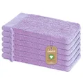 Produktbild: Lavea® Waschlappen Set - 6X Waschhandschuh 16x22 cm - Fliederlila - weiche Duschlappen für Gesicht & Körper von Baby, Kinder & Erwachsene - 100% GOTS zertifizierte Bio-Baumwolle - Premium Serie Bali