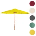 Produktbild: Sonnenschirm Florida, Gartenschirm Marktschirm, Ø 3,5m Polyester/Holz 7kg ~ gelb