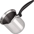 Produktbild: Fackelmann Kaffeetopf Ø 9 cm, Milchtopf aus Edelstahl, Mokkakanne geeignet für Glaskeramikkochfelder/ Gas-/ Induktions-/ Elektroherde (Farbe: Schwarz/Silber)
