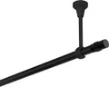 Produktbild: Gardinenstange Schwarz Matt stabile Vorhangstange 19 mm mit Zylinder einfache Montage, Montageort: Decke, 1-läufig, 600 cm