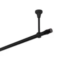 Produktbild: Gardinenstange schwarz 600 cm 1-läufig 19 mm aus Metall Deckenbefestigung Zylinder