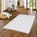 Produktbild: Pergamon Baumwolle Natur Teppich Flachgewebe Handgewebt Jolly Cotton Weiss in 6 Größen