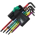 Produktbild: Wera Winkelschlüsselsatz Multicolour 967 SPKL/9 TORX BO, BlackLaser, 9 tlg.