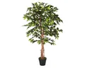 Produktbild: Kunstbaum Kunstbaum Ficus Benjamini grün 120 cm, Homescapes, Höhe 120 cm