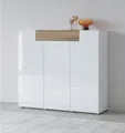 Produktbild: INOSIGN Highboard Toledo,Breite 147,5 cm,trendige Hochkommode mit 3 Türen 1SK, Hochschrank mit viel Stauraum, stylische Hochglanzfronten