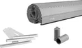 Produktbild: Schellenberg Rolladenpanzer Set PVC Mini für 40 mm Stahlrohrwellen, inkl. Rolladen-Aufhängefedern, Aluminium-Endleiste und Rolladenstopper, individuell kürzbar, 110 x 130 cm, grau, 39012