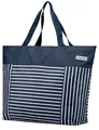 Produktbild: Oversized maritim Strandtasche Bag anndora® XXL in striped blue uni - Blau Weiß